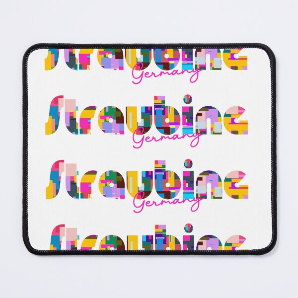 Item preview, Straubing, Germany, Vibrant Abstract City Typography Art designed and sold by Wanderful-roads.