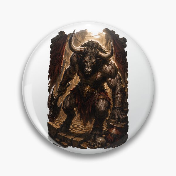 Item preview, Minotaur Guardian of the Labyrinth  Greek Mythology Legendary Beast Art designed and sold by MythwovenShop.