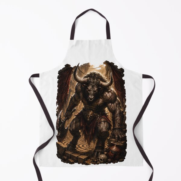 Item preview, Minotaur Guardian of the Labyrinth Greek Mythology Legendary Beast Art designed and sold by MythwovenShop.