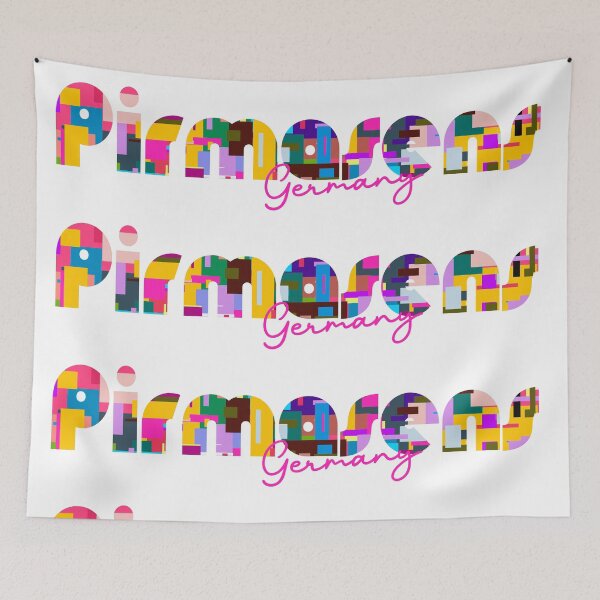 Item preview, Pirmasens, Germany, Vibrant Abstract City Typography Art designed and sold by Wanderful-roads.