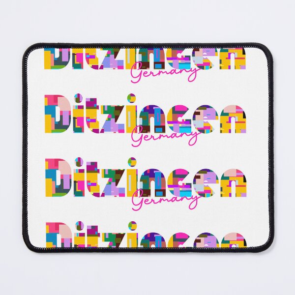 Item preview, Ditzingen, Germany, Vibrant Abstract City Typography Art designed and sold by Wanderful-roads.