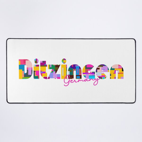 Item preview, Ditzingen, Germany, Vibrant Abstract City Typography Art designed and sold by Wanderful-roads.