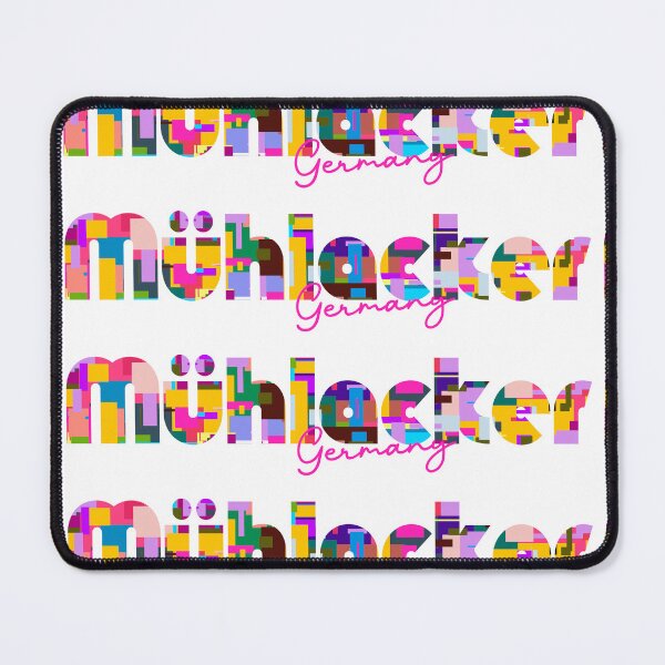 Item preview, Mühlacker, Germany, Vibrant Abstract City Typography Art designed and sold by Wanderful-roads.