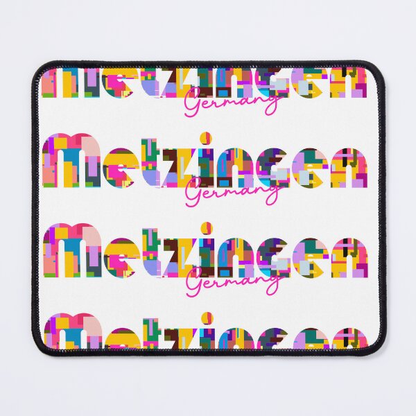 Item preview, Metzingen, Germany, Vibrant Abstract City Typography Art designed and sold by Wanderful-roads.