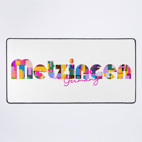 Item preview, Metzingen, Germany, Vibrant Abstract City Typography Art designed and sold by Wanderful-roads.