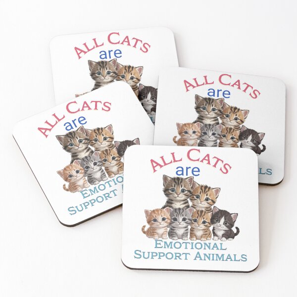 Item preview, All Cats are Emotional Support Animals designed and sold by JocartyGifts.