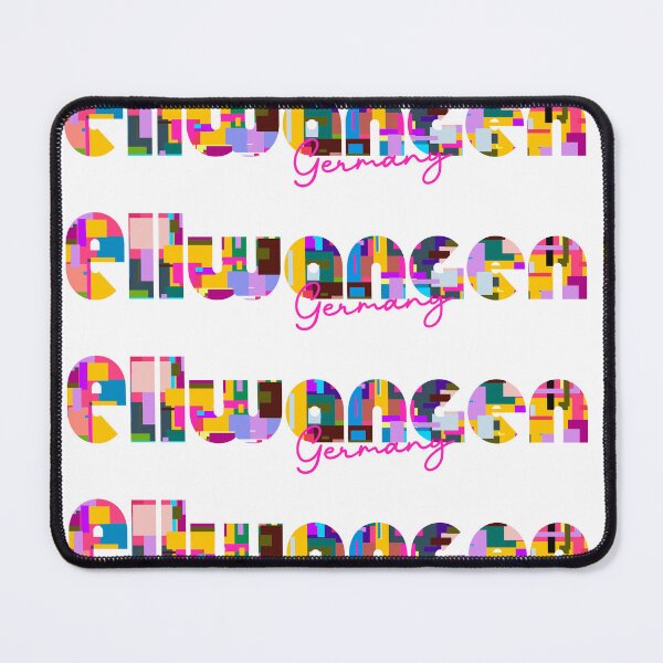 Item preview, Ellwangen, Germany, Vibrant Abstract City Typography Art designed and sold by Wanderful-roads.