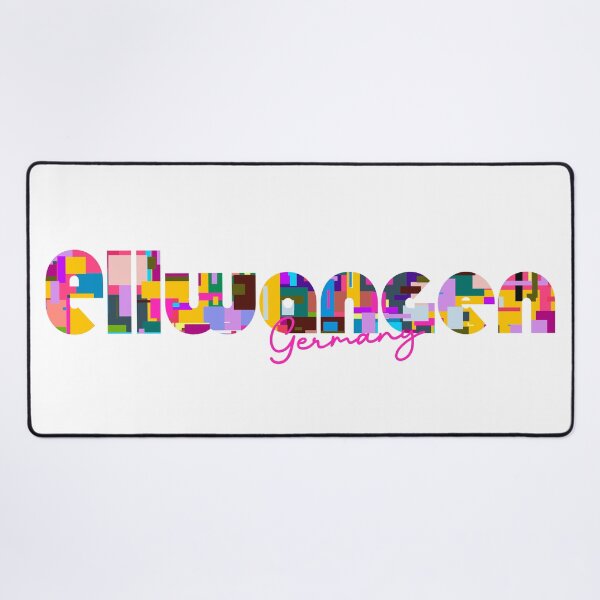 Item preview, Ellwangen, Germany, Vibrant Abstract City Typography Art designed and sold by Wanderful-roads.