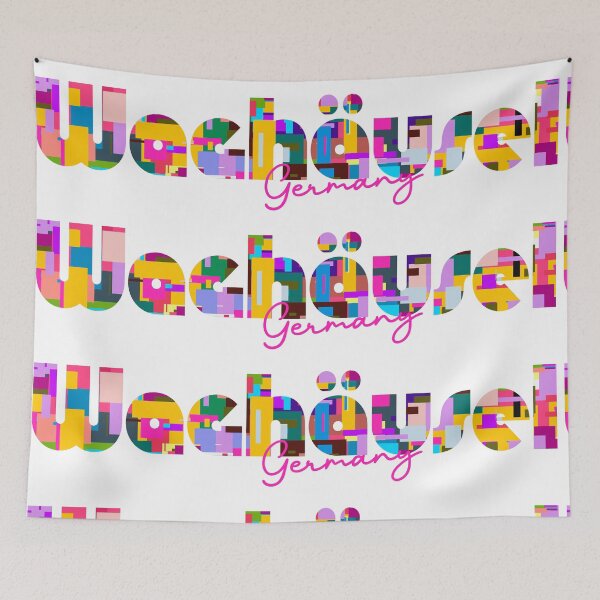 Item preview, Waghäusel, Germany, Vibrant Abstract City Typography Art designed and sold by Wanderful-roads.