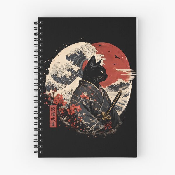 Item preview, Samurai Cat Beneath Crimson Sun designed and sold by Kicor.