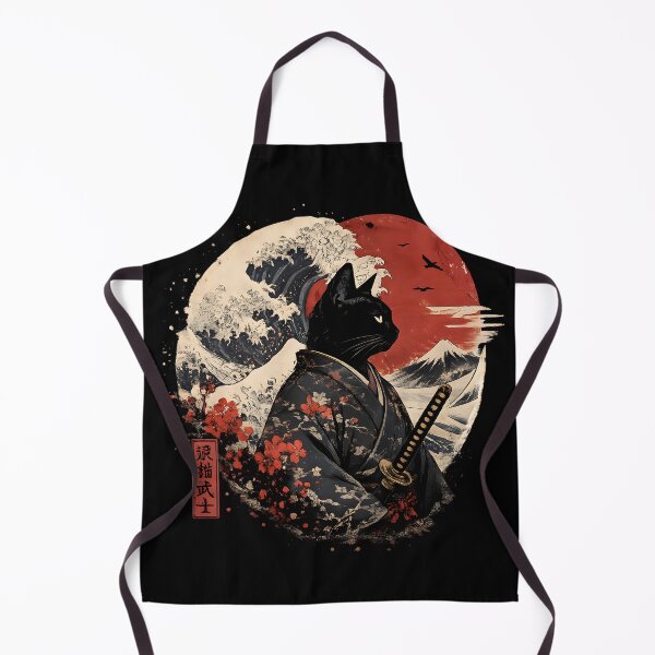 Item preview, Samurai Cat Beneath Crimson Sun designed and sold by Kicor.