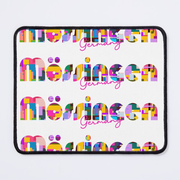 Item preview, Mössingen, Germany, Vibrant Abstract City Typography Art designed and sold by Wanderful-roads.
