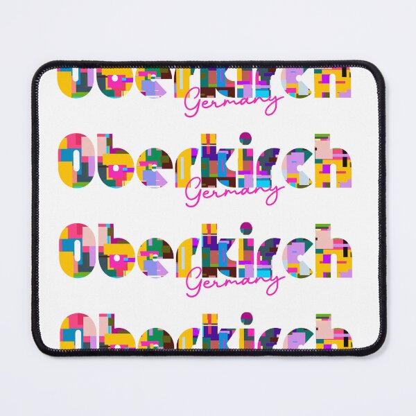 Item preview, Oberkirch, Germany, Vibrant Abstract City Typography Art designed and sold by Wanderful-roads.