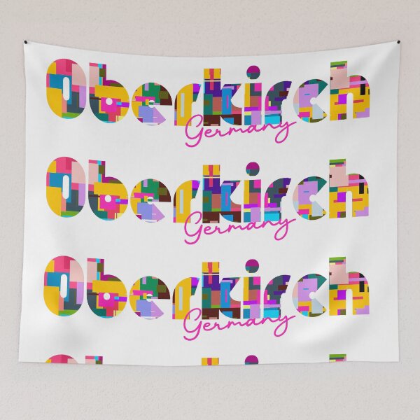 Item preview, Oberkirch, Germany, Vibrant Abstract City Typography Art designed and sold by Wanderful-roads.