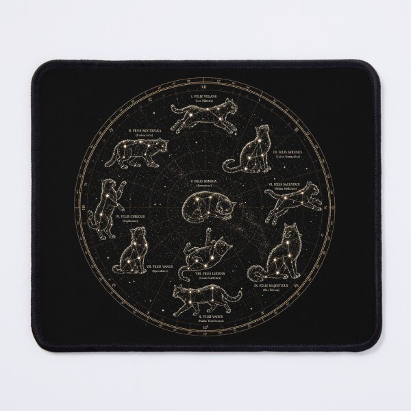 Item preview, Celestial Cat Constellation Map – Vintage Astronomical Star Chart of Feline Constellations designed and sold by Extravanganzza.