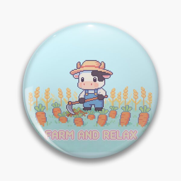 Item preview, Farm and Relax - Cute Pixel Art Cow Gardener designed and sold by PotionPixelArt.