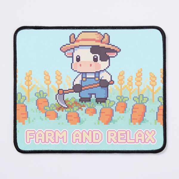 Item preview, Farm and Relax - Cute Pixel Art Cow Gardener designed and sold by PotionPixelArt.