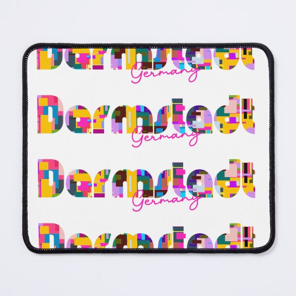Item preview, Darmstadt, Germany, Vibrant Abstract City Typography Art designed and sold by Wanderful-roads.