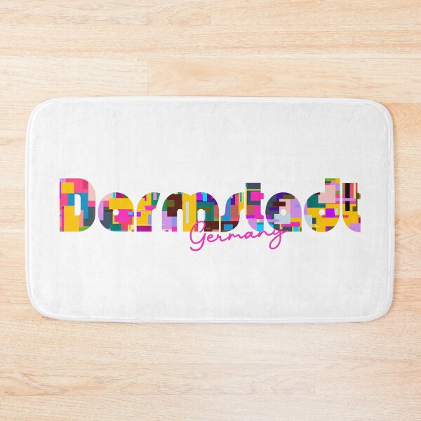 Item preview, Darmstadt, Germany, Vibrant Abstract City Typography Art designed and sold by Wanderful-roads.