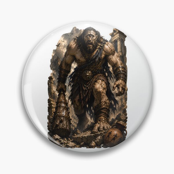 Item preview, Cyclops Giant of Greek Mythology  Legendary One-Eyed Titan Art designed and sold by MythwovenShop.