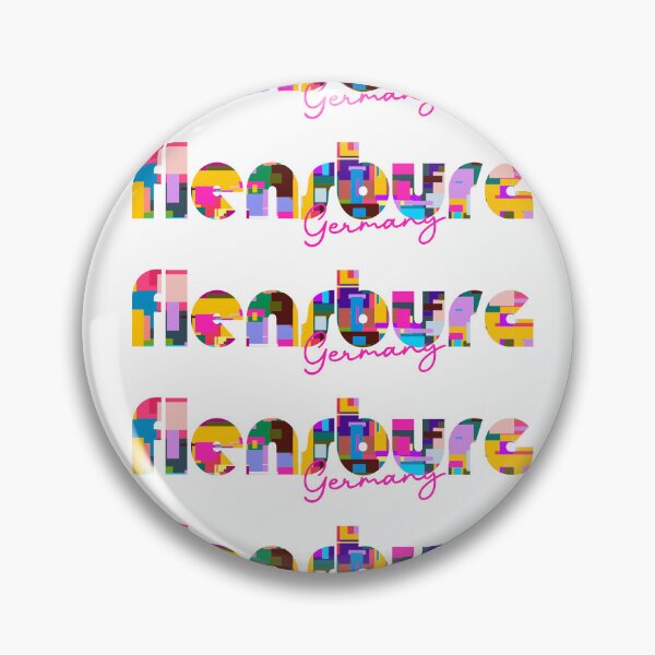 Item preview, Flensburg, Germany, Vibrant Abstract City Typography Art designed and sold by Wanderful-roads.