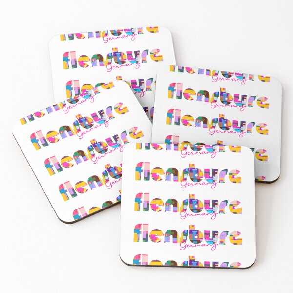 Item preview, Flensburg, Germany, Vibrant Abstract City Typography Art designed and sold by Wanderful-roads.