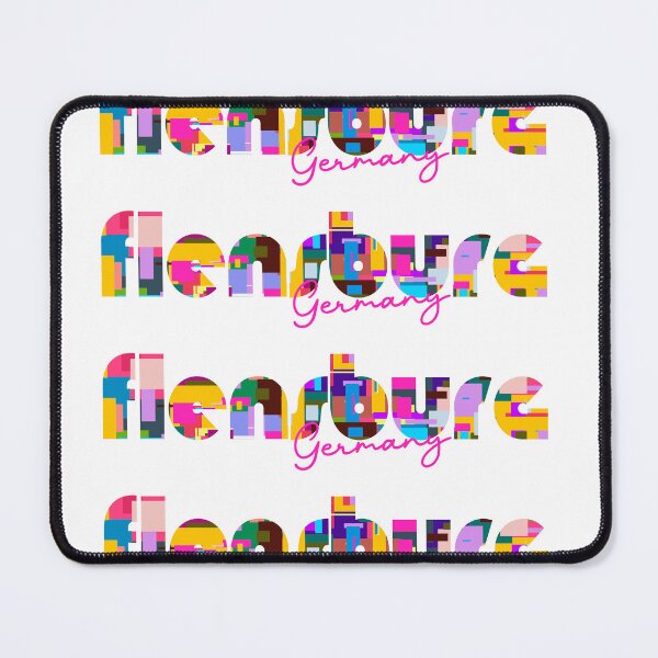 Item preview, Flensburg, Germany, Vibrant Abstract City Typography Art designed and sold by Wanderful-roads.