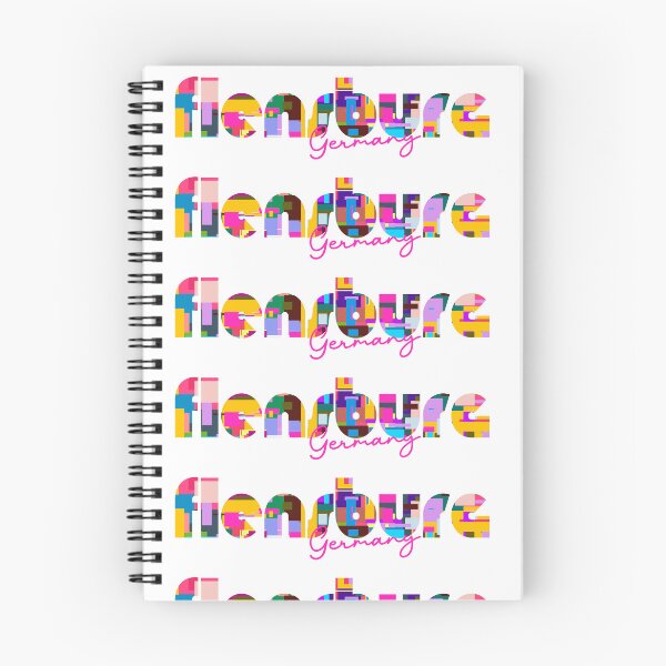Item preview, Flensburg, Germany, Vibrant Abstract City Typography Art designed and sold by Wanderful-roads.