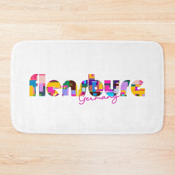 Item preview, Flensburg, Germany, Vibrant Abstract City Typography Art designed and sold by Wanderful-roads.