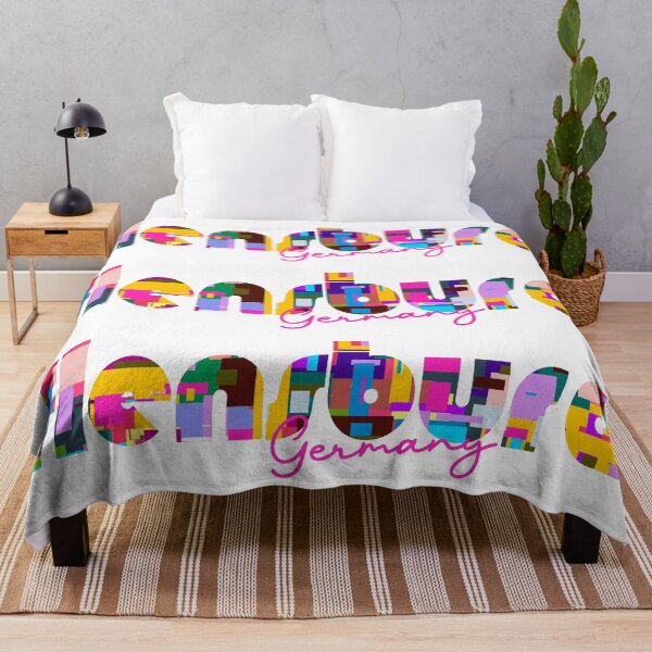 Item preview, Flensburg, Germany, Vibrant Abstract City Typography Art designed and sold by Wanderful-roads.