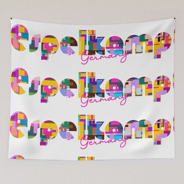 Item preview, Espelkamp, Germany, Vibrant Abstract City Typography Art designed and sold by Wanderful-roads.