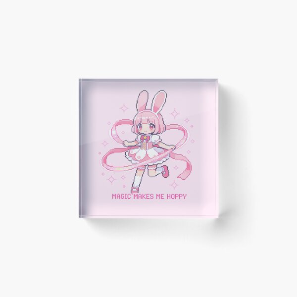 Item preview, Magic Makes Me Hoppy - Cute Pixel Art Magical Girl designed and sold by PotionPixelArt.