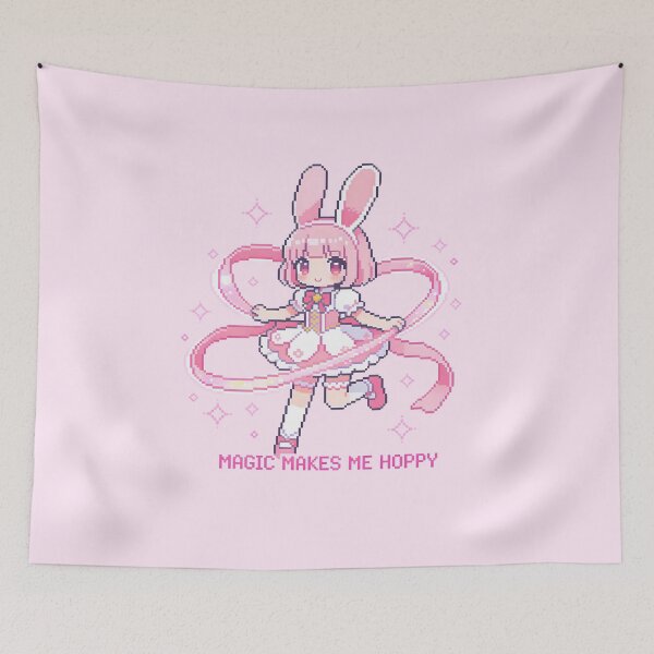 Item preview, Magic Makes Me Hoppy - Cute Pixel Art Magical Girl designed and sold by PotionPixelArt.