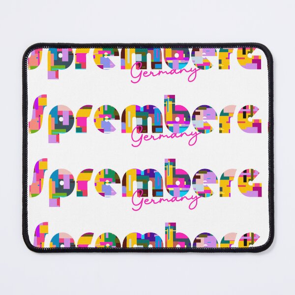 Item preview, Spremberg, Germany, Vibrant Abstract City Typography Art designed and sold by Wanderful-roads.