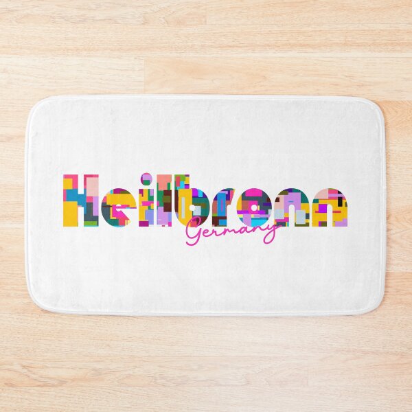 Item preview, Heilbronn, Germany, Vibrant Abstract City Typography Art designed and sold by Wanderful-roads.