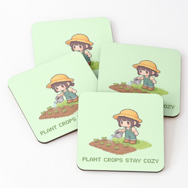 Item preview, Plant Crops Stay Cozy - Cute Pixel Art Gardener designed and sold by PotionPixelArt.