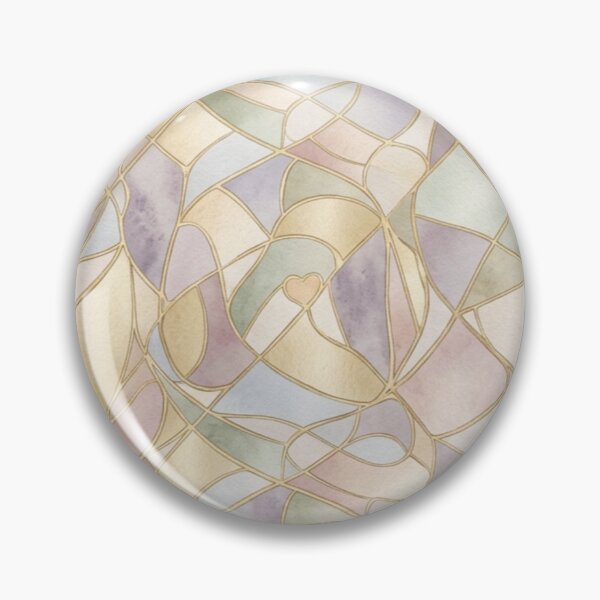 Item preview, Luxury Pastel Mosaic Love Stained Glass Pattern designed and sold by InnerwayStudio.