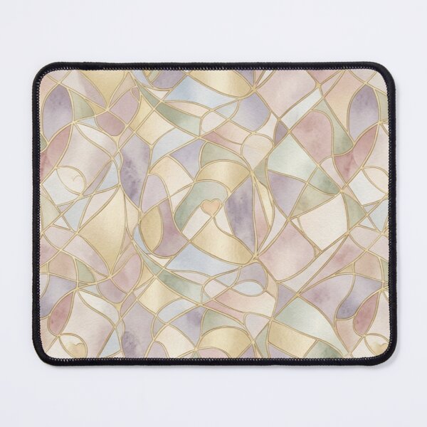 Item preview, Luxury Pastel Mosaic Love Stained Glass Pattern designed and sold by InnerwayStudio.