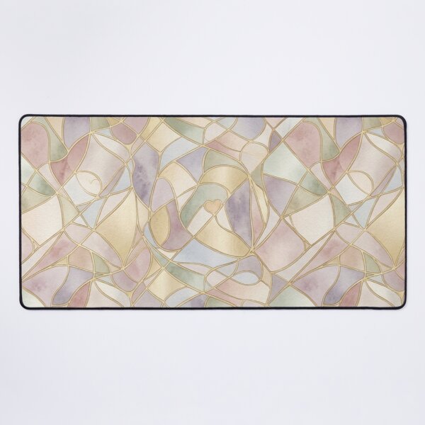 Item preview, Luxury Pastel Mosaic Love Stained Glass Pattern designed and sold by InnerwayStudio.