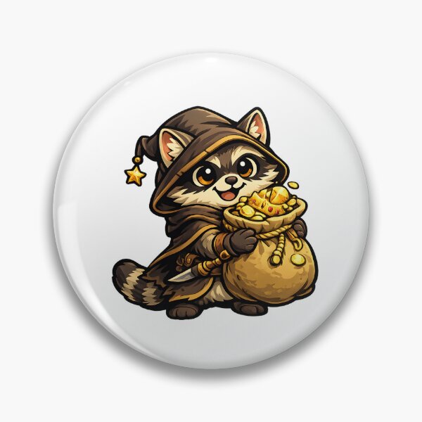 Item preview, Loot Goblin Raccoon | Funny RPG Treasure Hunter designed and sold by Byte Bark.