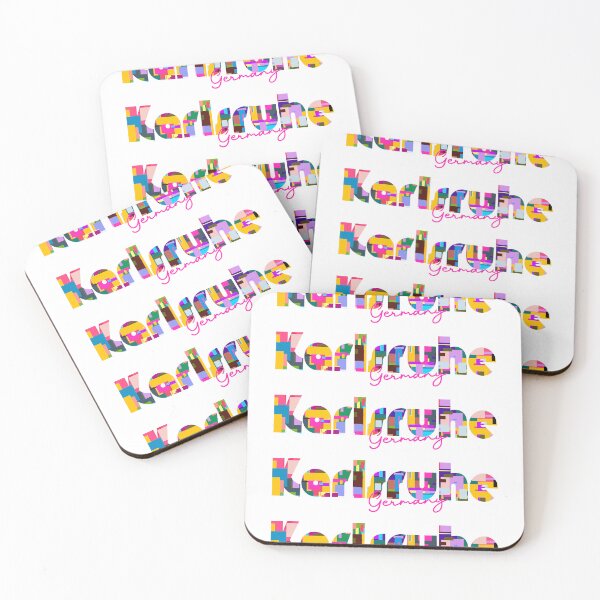 Item preview, Karlsruhe, Germany, Vibrant Abstract City Typography Art designed and sold by Wanderful-roads.