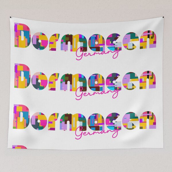 Item preview, Dormagen, Germany, Vibrant Abstract City Typography Art designed and sold by Wanderful-roads.