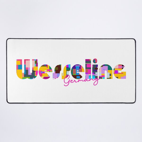Item preview, Wesseling, Germany, Vibrant Abstract City Typography Art designed and sold by Wanderful-roads.