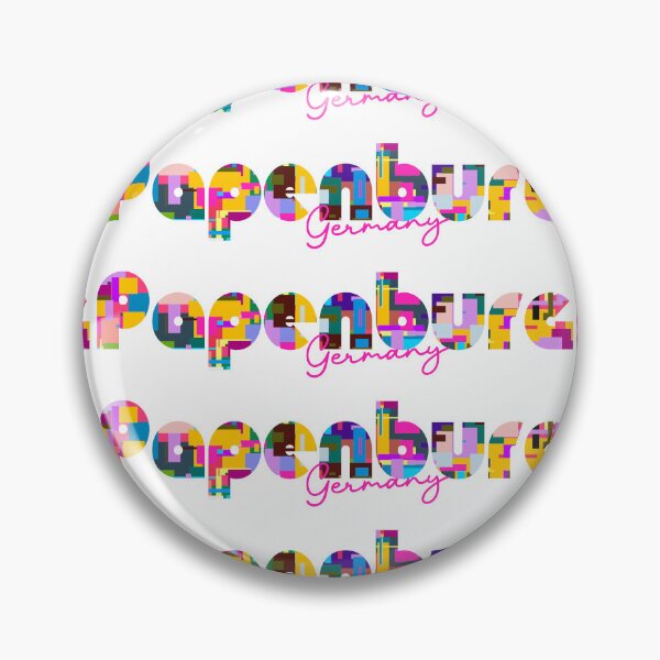 Item preview, Papenburg, Germany, Vibrant Abstract City Typography Art designed and sold by Wanderful-roads.