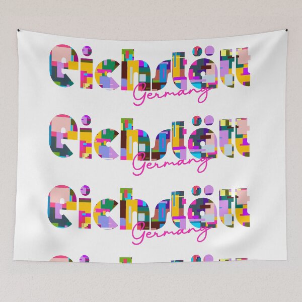 Item preview, Eichstätt, Germany, Vibrant Abstract City Typography Art designed and sold by Wanderful-roads.