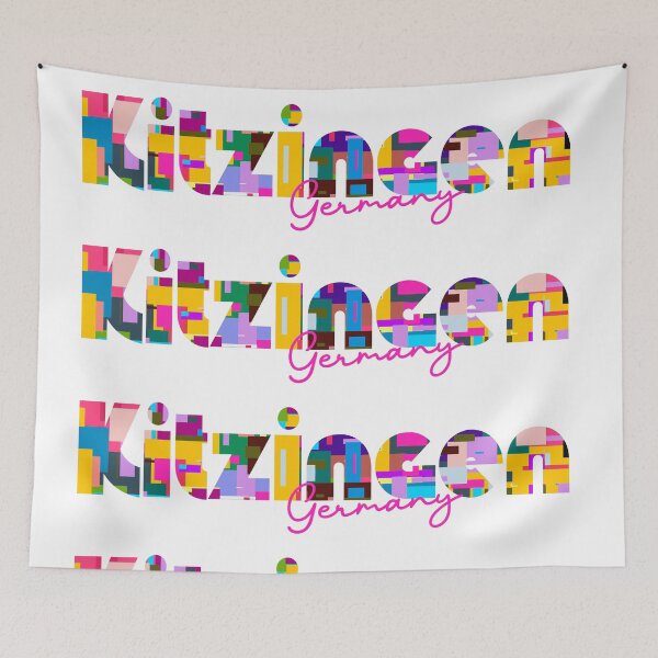 Item preview, Kitzingen, Germany, Vibrant Abstract City Typography Art designed and sold by Wanderful-roads.