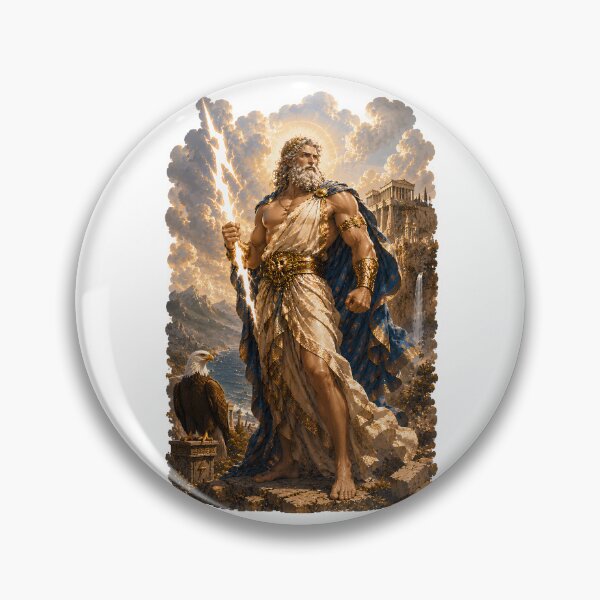 Item preview, Zeus King of the Gods  Greek Mythology Thunder God Art designed and sold by MythwovenShop.