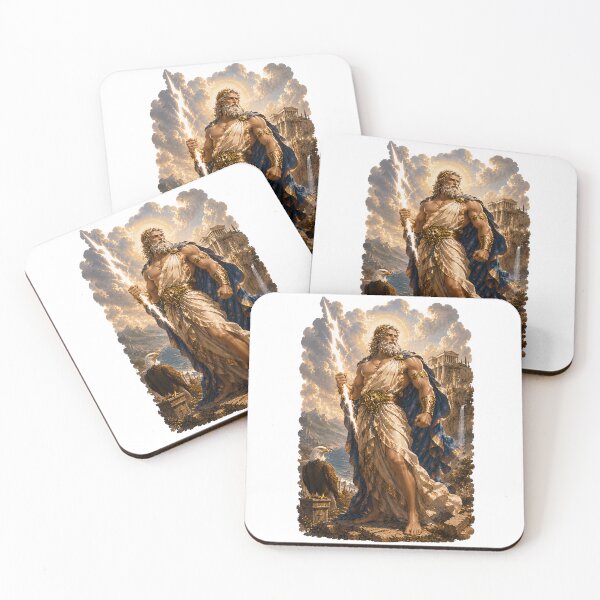 Item preview, Zeus King of the Gods  Greek Mythology Thunder God Art designed and sold by MythwovenShop.