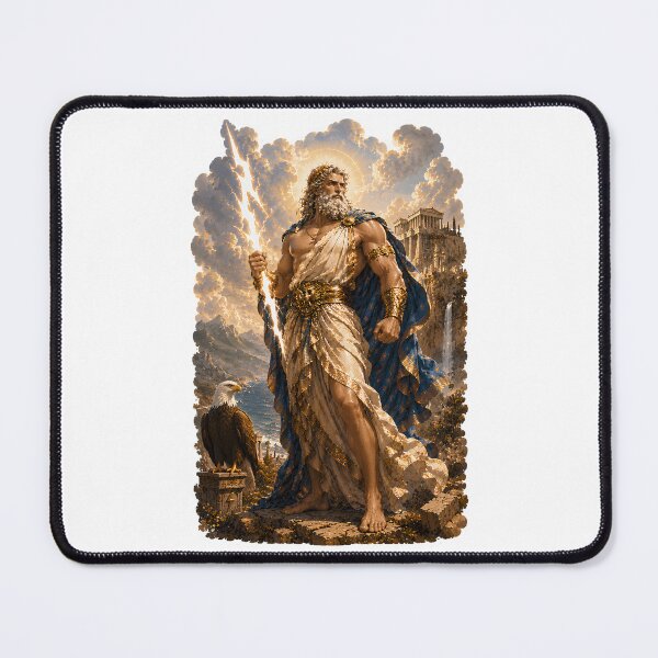 Item preview, Zeus King of the Gods  Greek Mythology Thunder God Art designed and sold by MythwovenShop.