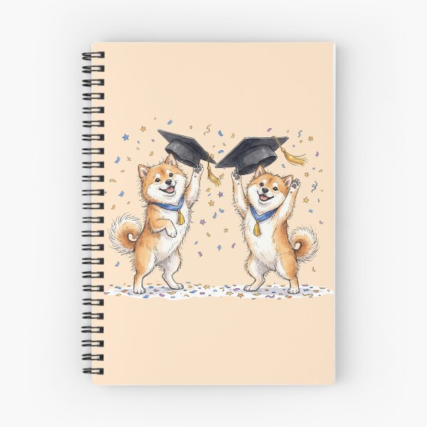 Item preview, Cute Watercolor Shiba Inu Puppies Throwing Graduation Caps designed and sold by BreezifyDesignStudio.